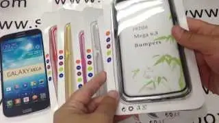Ultra Thin Flexible TPU And PC Transparent Bumper Case For Samsung Galaxy Mega 6.3 i9200 / i9205