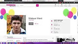 Today is Mateus Ward's 22nd birthday. We wish him a pleasant birthday journey.