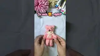 I turned Hanky into this cute teddy🧸|Easy Handmade Gift#shorts#shortvideo#diy#teddy#gift#viral#love