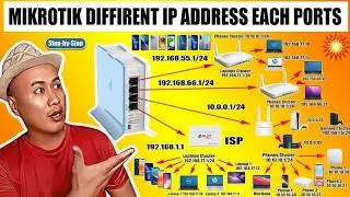 MIKROTIK DIFFIRENT IP ADDRESS EACH PORTS TUTORIAL