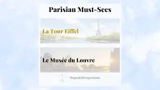How to Pronounce Famous Parisian Landmarks in French, Part 1 🇫🇷