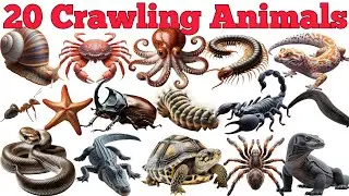 Learn 20 Crawling Animals Names In English & Hindi With Fun Facts | Fun Learning For Children