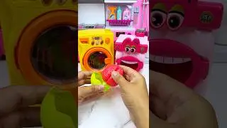Washing Machine Eating Orange Set Toys Kitchen, Satisfying With Zenni ASMR Videos Unboxing