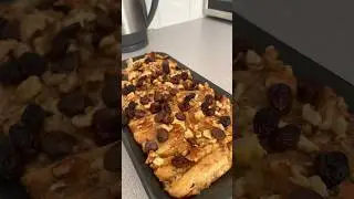 Banana Bread Pudding from Leftover Bread and Overriped Bananas #shorts