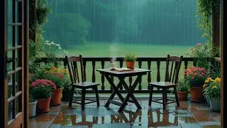 Live Cozy Rain on Porch 🌧️☕ | Relaxing Rain Sounds for Sleep, Reading & Study