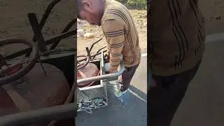 Road marking with thermo plastic compound and refloctorising glass bend.