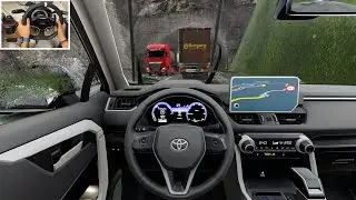 Driving Toyota RAV4 - Euro Truck Simulator 2 | Steering Wheel Gameplay