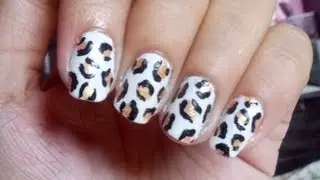 GOLD LEOPARD PRINT NAIL ART TUTORIAL