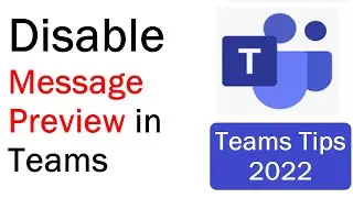 How To Disable Message Preview in Microsoft Teams | How To Turn Off Message POP UP in Teams