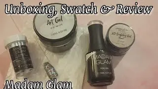 Unboxing, Swatch & Review New @Madam Glam Art Gel | 3D Sculpture Gel - Pearl & Foil Gel