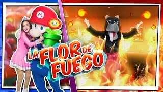 Mario Bros y la Flor de Fuego | Lobo ahora con Fire Flower POWER de SUPER MARIO BROS | Tiempo Mágico