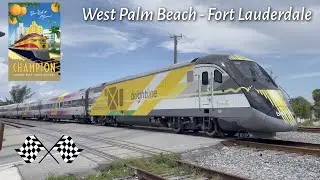 FEC & Brightline RACE! Railfanning South FL - TriRail F40s, Brightline Test Trains, and more