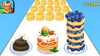 New Satisfying Mobile Game Latest Update pancake Run play 77 Levels Gameplay -Android Freeplay-1vsMX