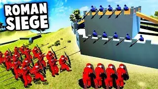 Epic ROMAN Castle SIEGE! Throwing SPEARS and Defending the FORT! (Ravenfield Best Mods)