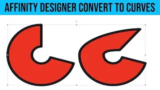 Convert To Curves With Shapes In Affinity Designer | How To Tutorial | Nodes | Graphicxtras
