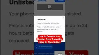 How to Remove Your Number from Truecaller (Step by Step Guide) #shorts