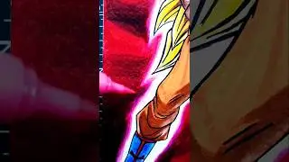 drawing Goku Ssj3 flexing his body 🥵🥶 #shorts