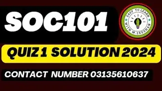 SOC101 QUIZ 1 2024 | SOC101 QUIZ 1 2024 💯 CORRECT SOLUTION