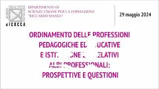 Ordinamento delle professioni pedagogiche ed educative e istituzione dei relativi albi professionali