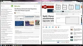 Tab Resize 2.0 [split screen layouts] - Chrome Extension Demo