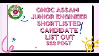 ONGC Junior Engineer results out#ongcje#922 Vacancy#ongcassam