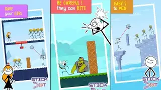 Stick Shot - Weegoon New Game - Gameplay Walkthrough Android - Stickman Vs Zombie - All Levels 01-10