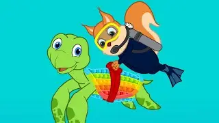 Bridie Squirrel in English - Turtle Shell Cartoon for Kids