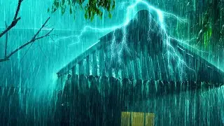 ⛈️ Chill Out with Heavy Rain and Thunder on a Metal Roof | No Music No Ads