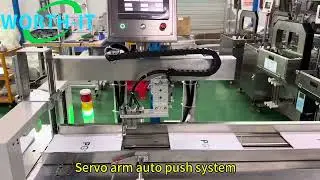 Conveyor storage for continuous feeding and a servo arm auto push system #countingmachine #bundle