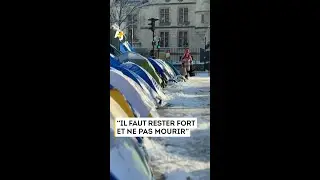 Des exil&eacute;s luttent contre le froid glacial