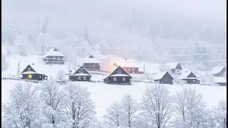 How do people live in villages on the snowy plateaus. Turkish countryside