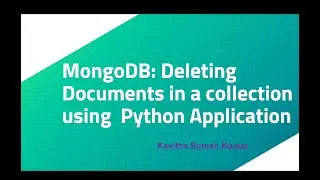 MongoDB: Deleting Documents in a collection using Python Application