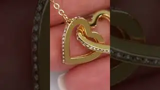 💖 Link in Bio! Necklace Gift Box Gift for Her! Jewelry Gift idea Interlocking Heart Best Gift#shorts