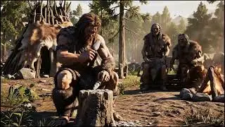 How Cavemen Sharpen Spears | Primitive Weapon Crafting with Stone and Fire
