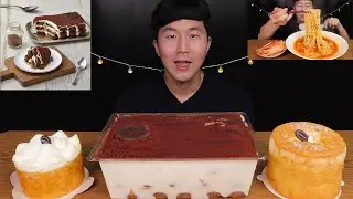 [SUB]😋스타벅스 헤븐리 티라미슈 홀케이크 먹방😋 부드러움과 촉촉함에 ❗️주의❗️하세요(Starbucks Tiramisu, Ramen)MUKBANG