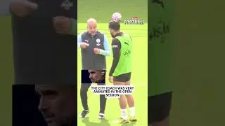 Pep Guardiola looked animated with Rayan Cherki in Man City training 😳