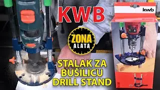 KWB Stalak za Bu&scaron;ilicu iz Lidla - Kako se koristi - How to use KWB Drill stand Review TEST 4K