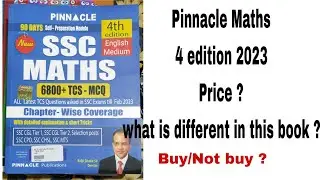 Pinnacle - Ssc Maths book 4th edition 2023- honest review..🤯📚💫