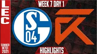 S04 vs XL Highlights | LEC Summer 2021 W7D1 | Schalke 04 vs Excel