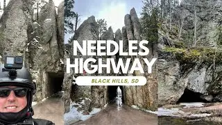 Braving the Cold on Needles Highway &ndash; Epic Motorcycle Ride Through Scenic Tunnels! May 19, 2025