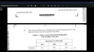 CSEC Geography 2023 paper 2-question 3