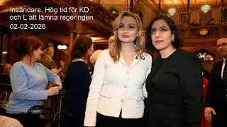 Ins&auml;ndare. H&ouml;g tid f&ouml;r KD och L att l&auml;mna regeringen