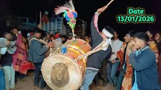નાનજી ભાઈ રાઠવા અને આકડિયા ગામ નો ઢોલ સાથે ધમાકેદાર વિડીયો ડાન્સ ૨૦૨૬ ‼️ ઢોલ વાગે રે ૨૦૨૬