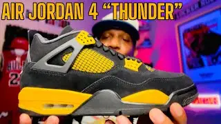 AIR JORDAN 4 THUNDER 2023 UNBOXING AND REVIEW [ UNAUTHORIZED OPTION ]