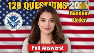 New 2026 Official U.S. Citizenship Test USCIS 128 Civics Exam Questions, Ciudadania Americana, Trump