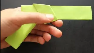 Easy Origami. How to make a paper gun without glue