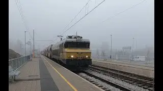 Fast And Freight Trains In Winter Slovenia