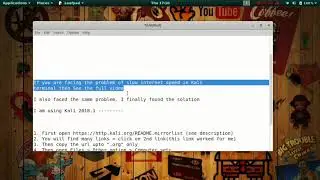 How to speed up net speed in kali terminal (2018.1) latest 100% working
