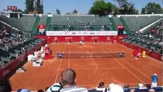 Gilles Simon vs. Lukas Kubot playing at Open Romania 2012