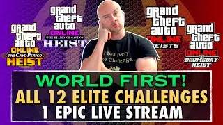 ALL 12 Elite Challenges in ONE Epic Live Stream | Apartment/Doomsday/Casino/Cayo | GTA Online